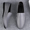 Herren-Slip-On-Loafer aus Leder mit Gummisohle und Schaumstoff-Innensohle