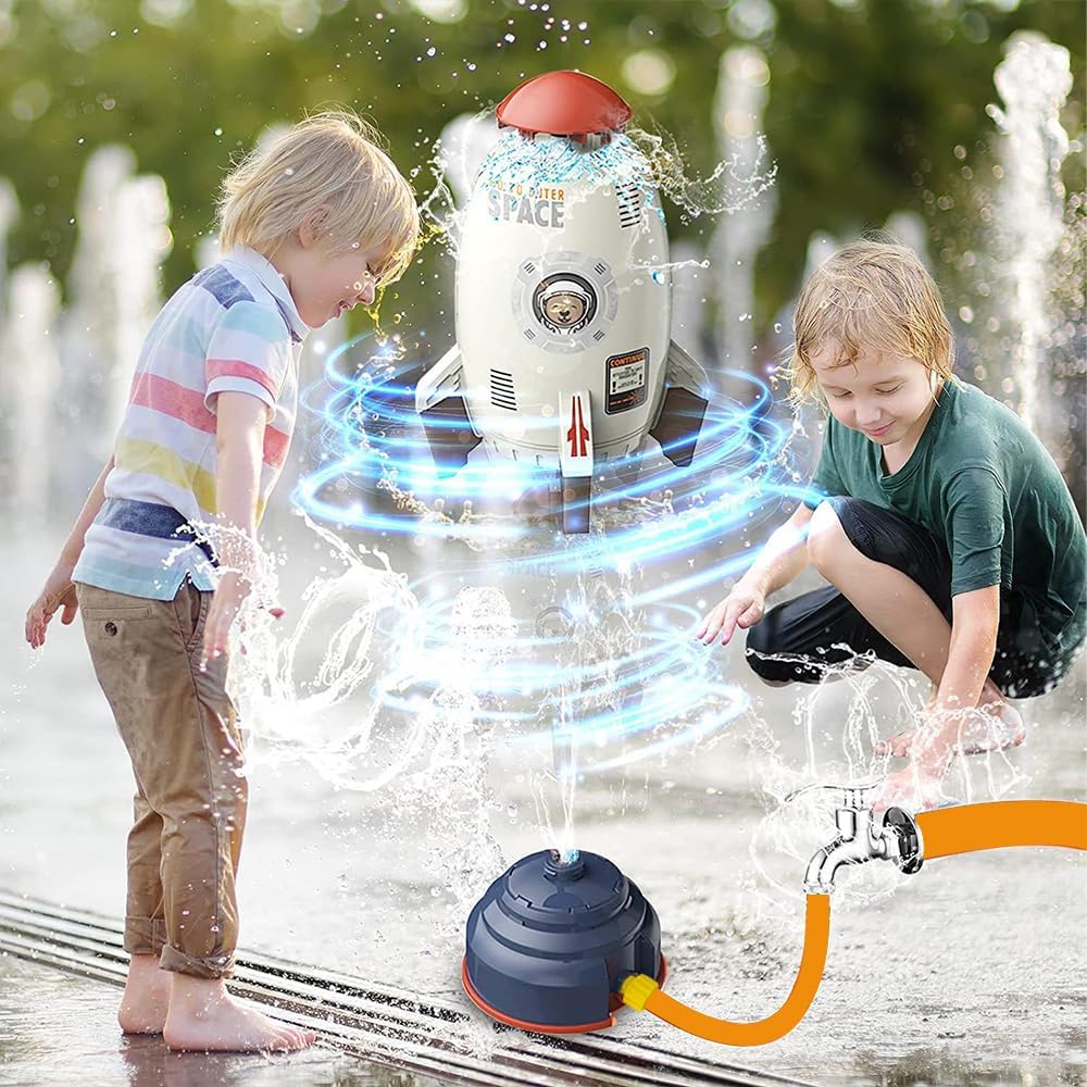 Wasserrakete für Kinder zum Spielen im Freien mit Schlauchanschluss