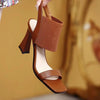 Damen-Sandalen mit Blockabsatz und Fesselriemchen