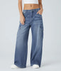 Maryam - Lässige Cargo-Stretch-Jeans