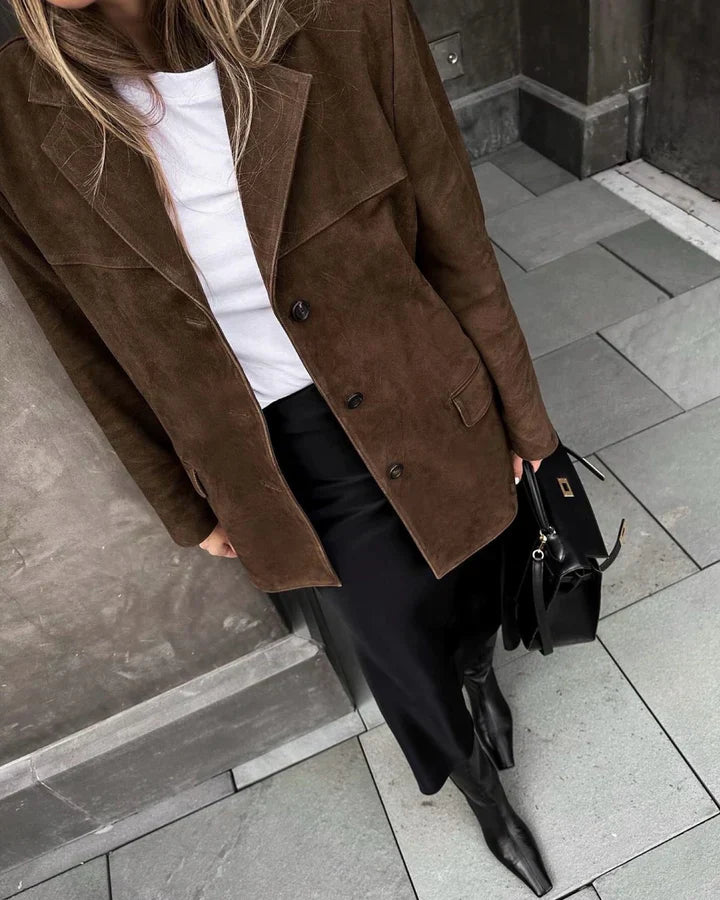 Amy - Klassischer Wildlederblazer