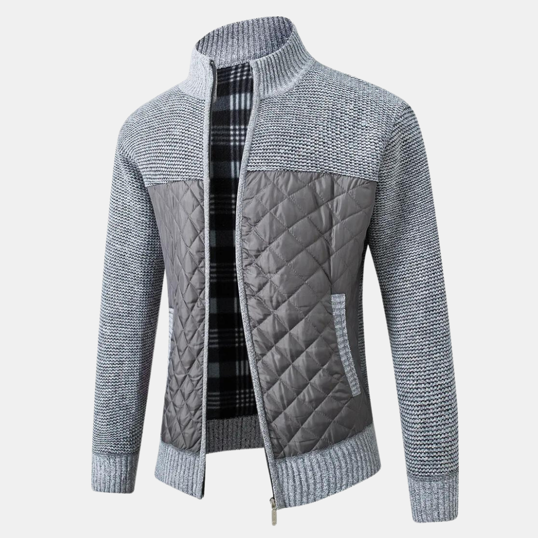 Matias - Strickjacke mit stehkragen