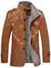 Caleb - Herren lederjacke mit fleecefutter