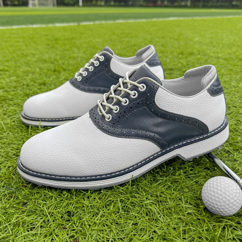 Wasserdichte Herren-Golfschuhe mit gepolsterter Innensohle und Spikes
