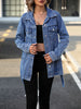 Carolin - Damen Jeansmantel Mit Pattentaschen