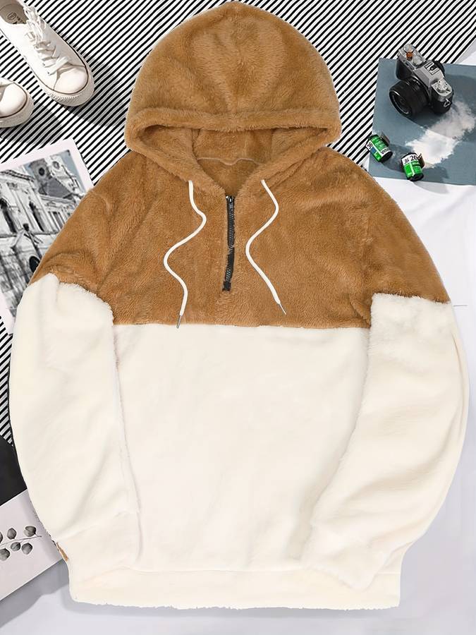 Lorenzo - Herren fleece-pullover mit kapuze