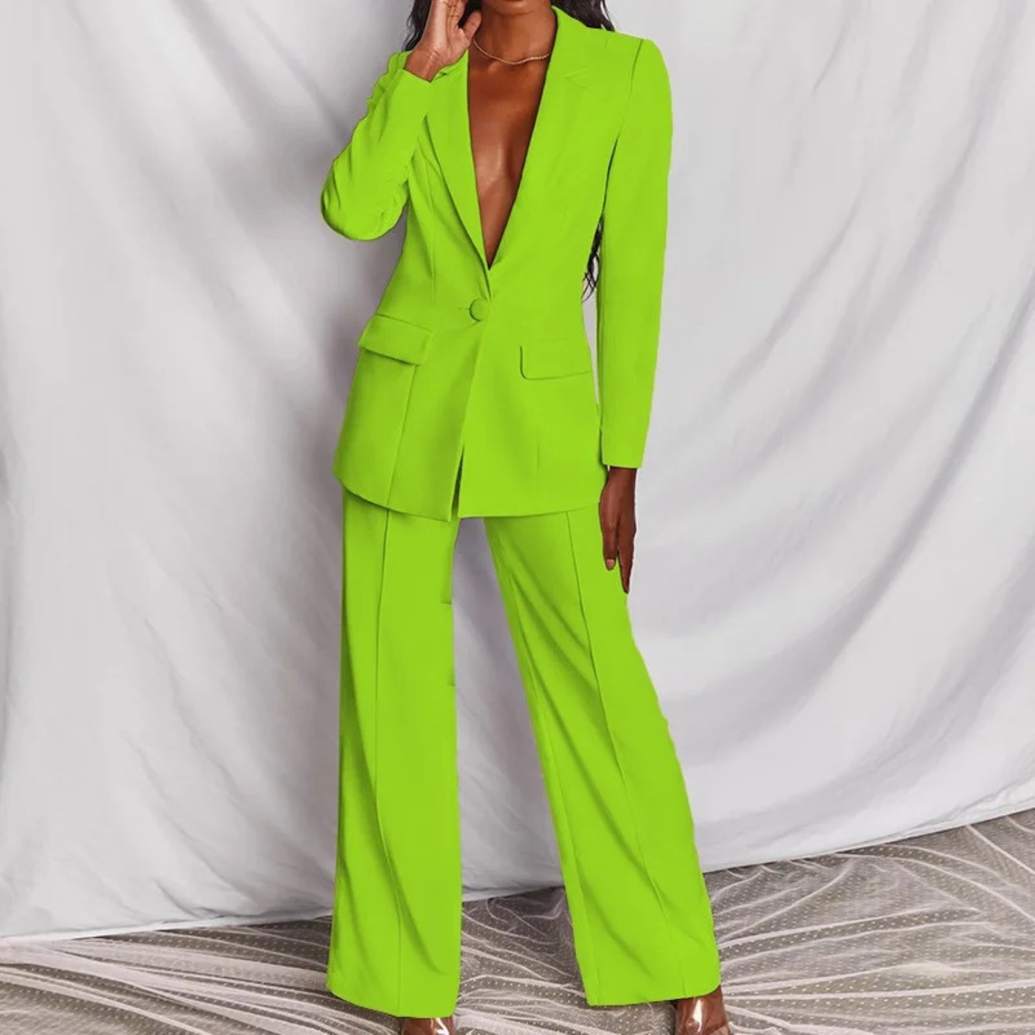 Yvonne - Langarm Blazer Hosen-Set Für Damen