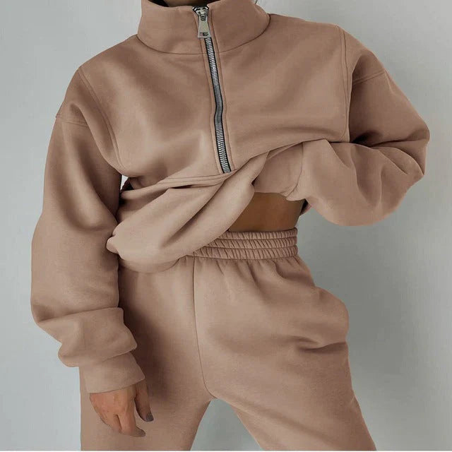Katherine - Sweatshirt und hose für damenbekleidung mit reißverschluss