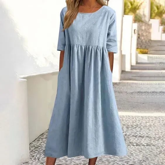 Sorella™ - Elegantes, bequemes Baumwollkleid