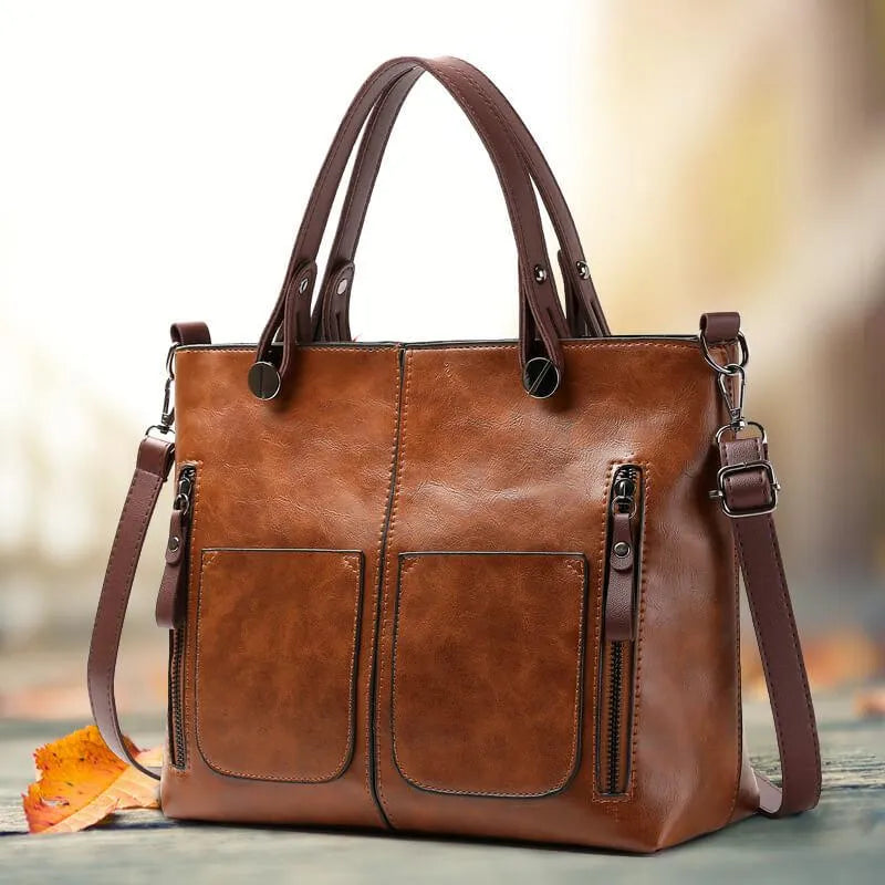 ClassicCarry - Retro Leder Umhängetasche
