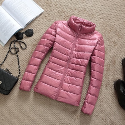 Mariana - Leichte daunenjacke mit reißverschluss und taschen