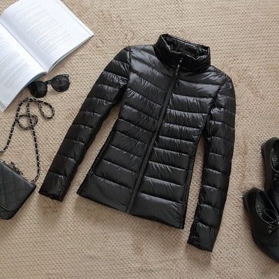 Mariana - Leichte daunenjacke mit reißverschluss und taschen