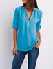 Frauke - Elegante Bluse mit halbem Reißverschluss
