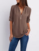 Frauke - Elegante Bluse mit halbem Reißverschluss