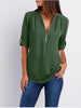 Frauke - Elegante Bluse mit halbem Reißverschluss