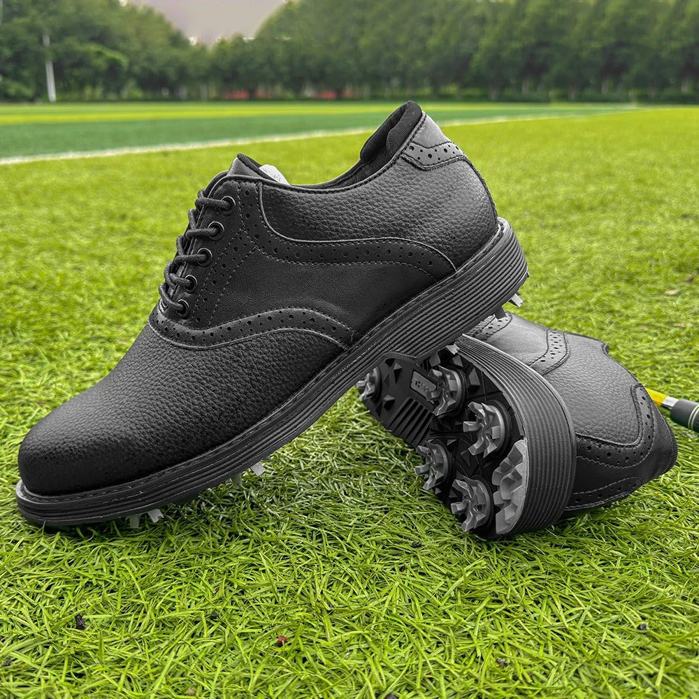 Wasserdichte Herren-Golfschuhe mit gepolsterter Innensohle und Spikes