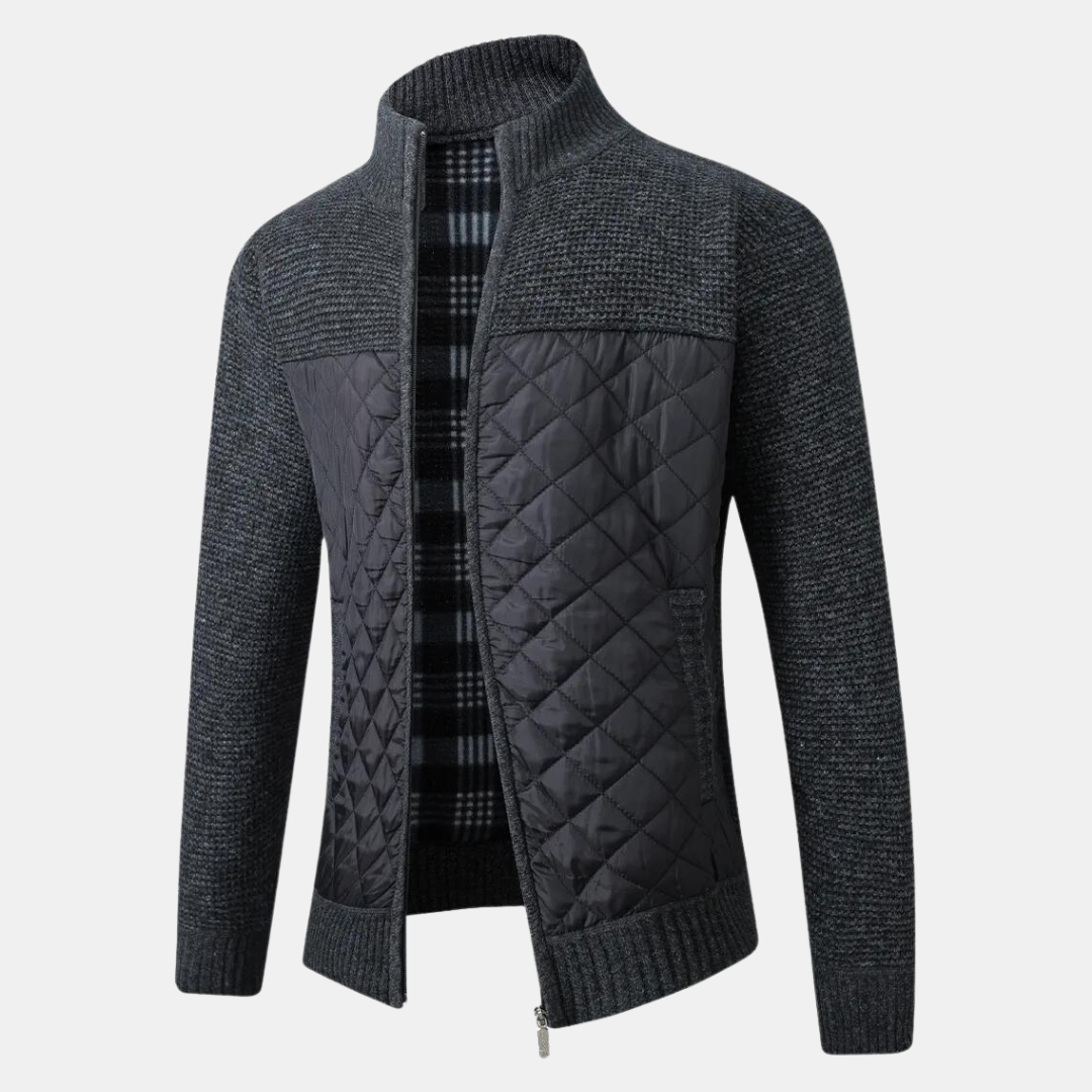 Matias - Strickjacke mit stehkragen