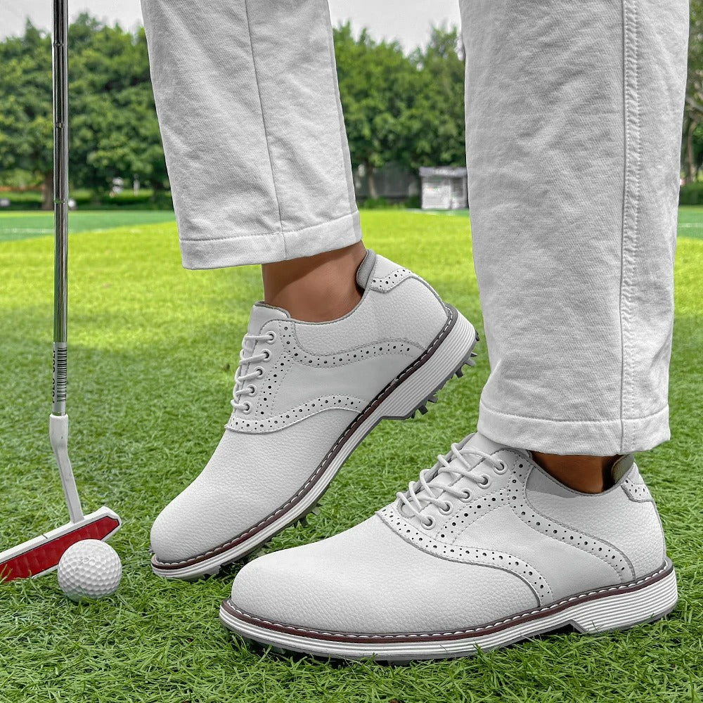 Wasserdichte Herren-Golfschuhe mit gepolsterter Innensohle und Spikes