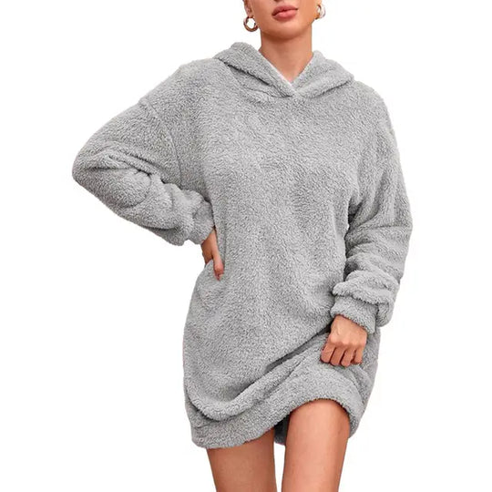 Hazel - Bequemes Casual Hoodie-Kleid