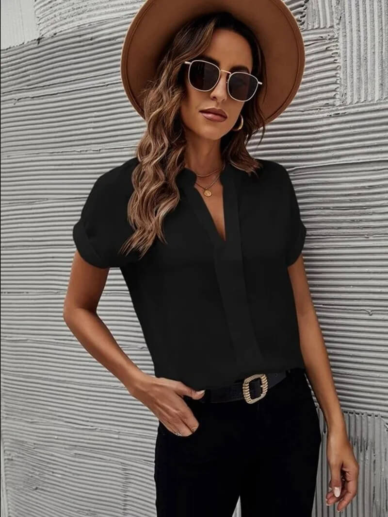 Lore - Lässige Bluse mit V-Kragen