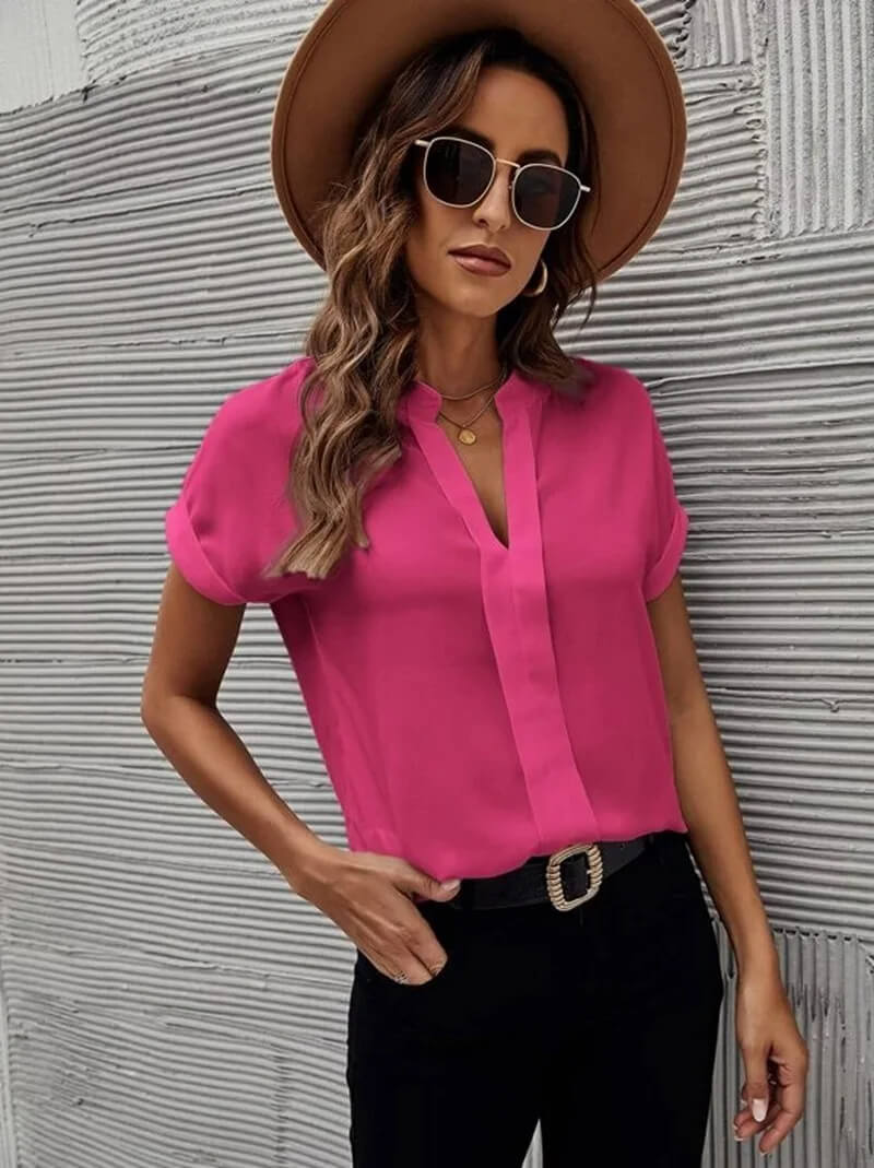 Lore - Lässige Bluse mit V-Kragen