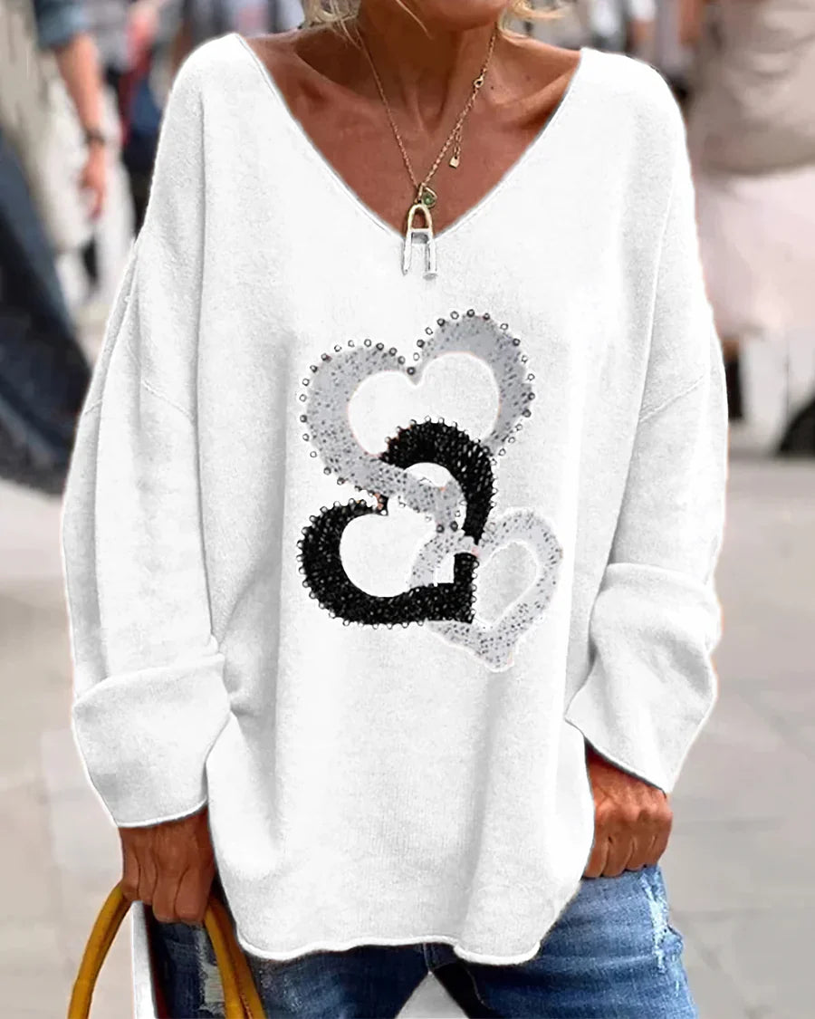 Eileen - Bequemer Grafikpullover Für Damen