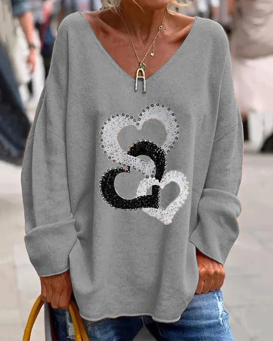 Eileen - Bequemer Grafikpullover Für Damen