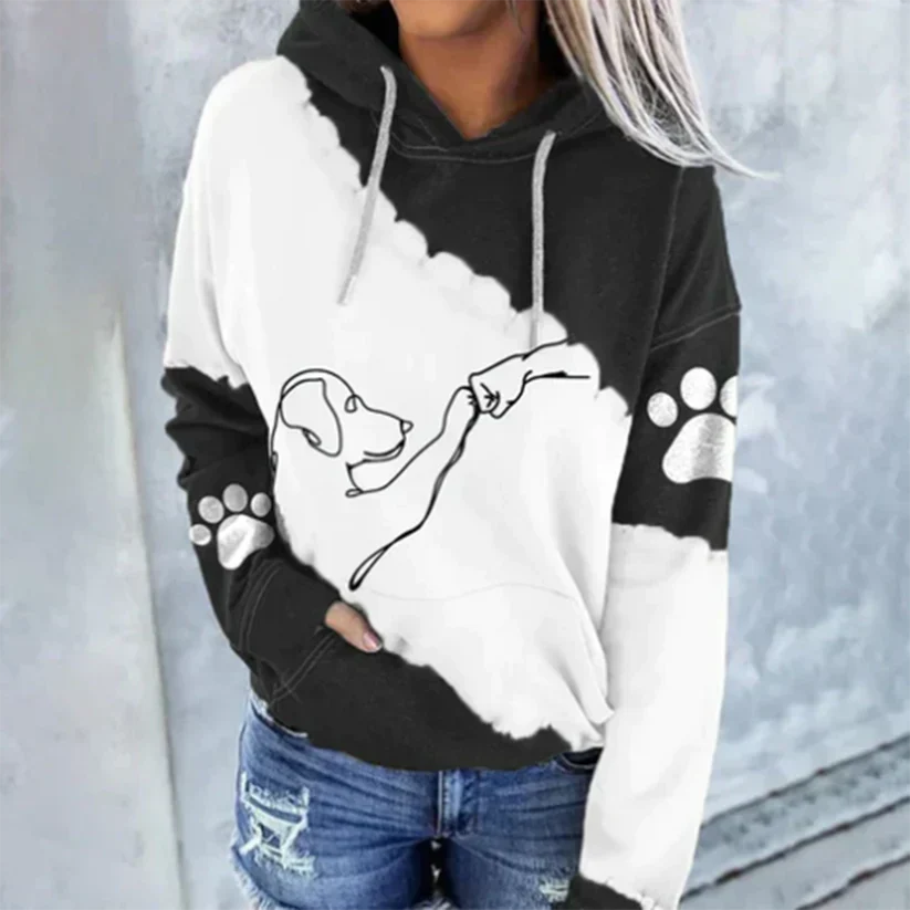 Elyse - Trendiger Hoodie Mit Hunde-Print