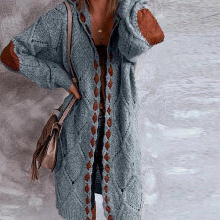 Selene - Modische strickjacke mit kapuze