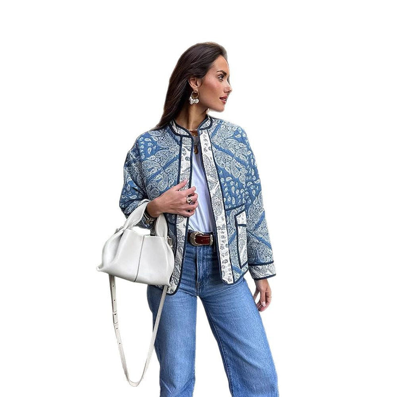 Bomberjacke mit Paisley-Muster für Damen