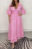 Karina - Kleid mit V-Ausschnitt und floralem Muster