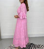 Karina - Kleid mit V-Ausschnitt und floralem Muster