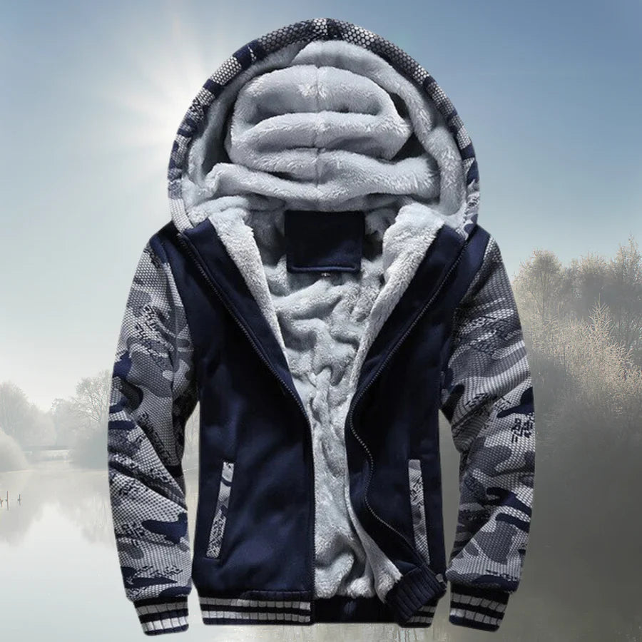 Horst - fleecejacke mit kapuze und reißverschluss