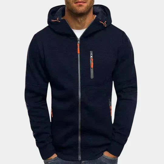 Leonidas - Herren sweatshirt mit kapuze und reißverschluss