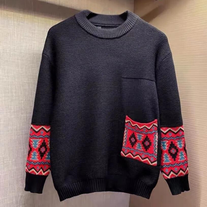 Marvin - Moderner herrenpullover mit tribal-design