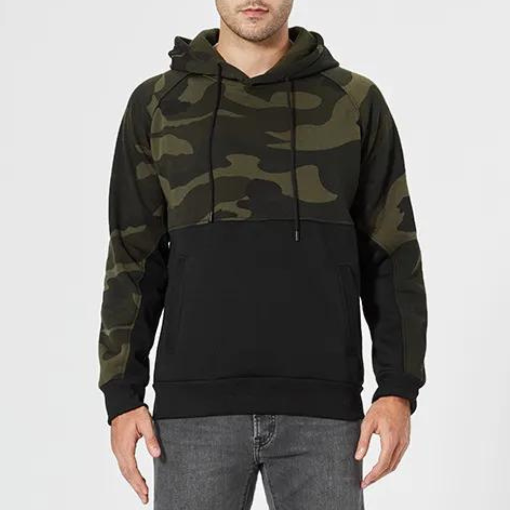 Charles - Verstellbarer camouflage-hoodie für herren