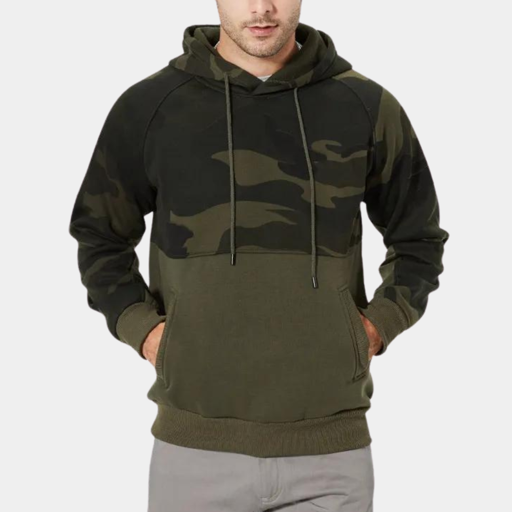 Charles - Verstellbarer camouflage-hoodie für herren