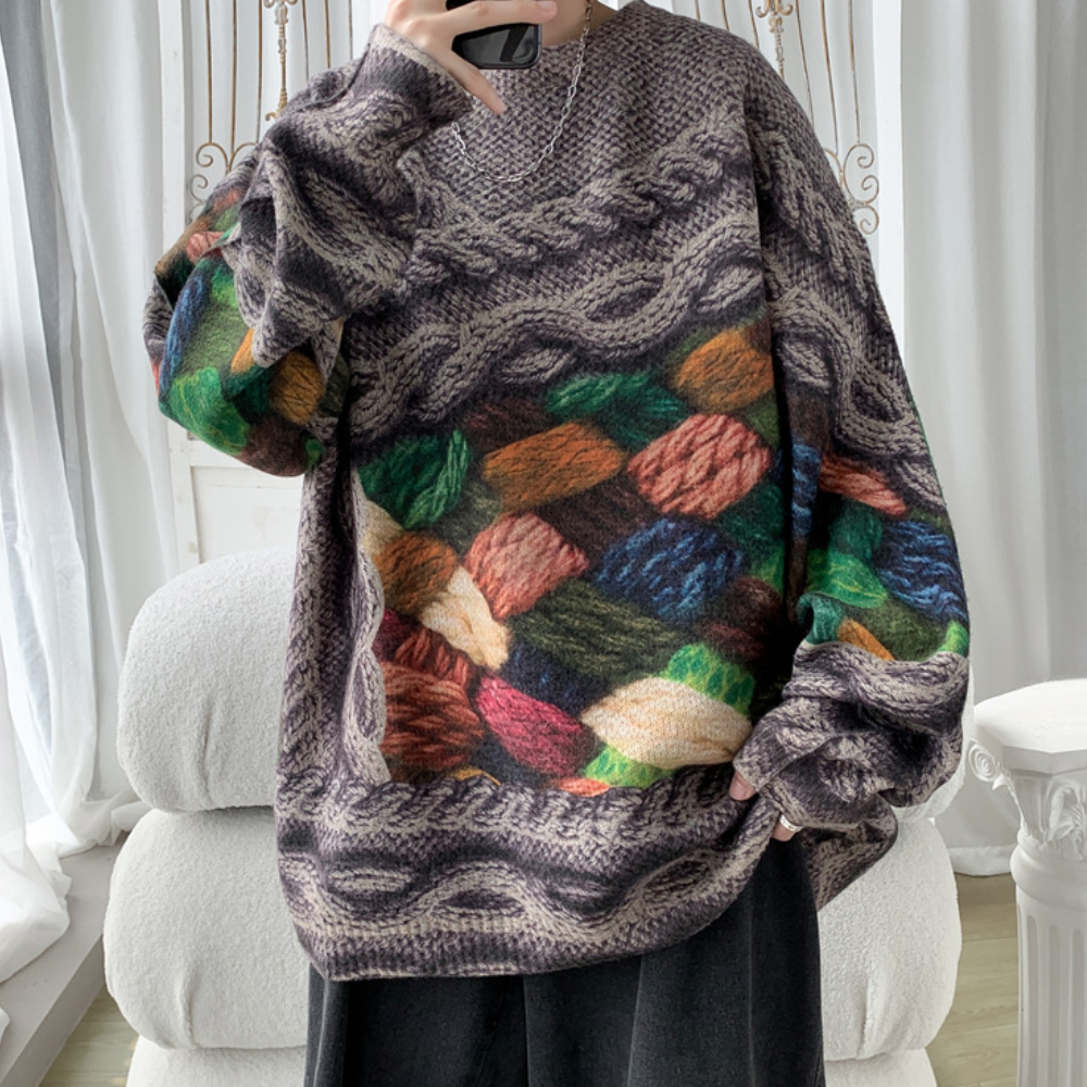 Josephine - Bequemer gestrickter herrenpullover in lässiger passform