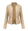 Pauline - Damen lederjacke mit mao