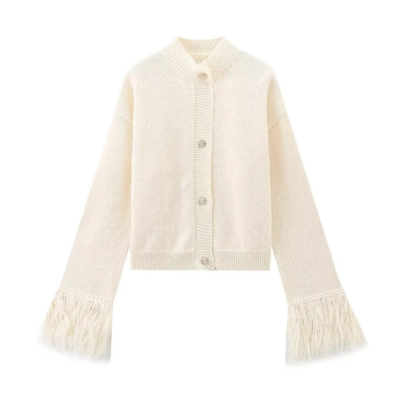 Casual Cardigan mit Fransen für Damen
