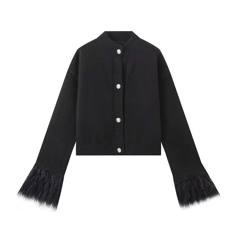 Casual Cardigan mit Fransen für Damen