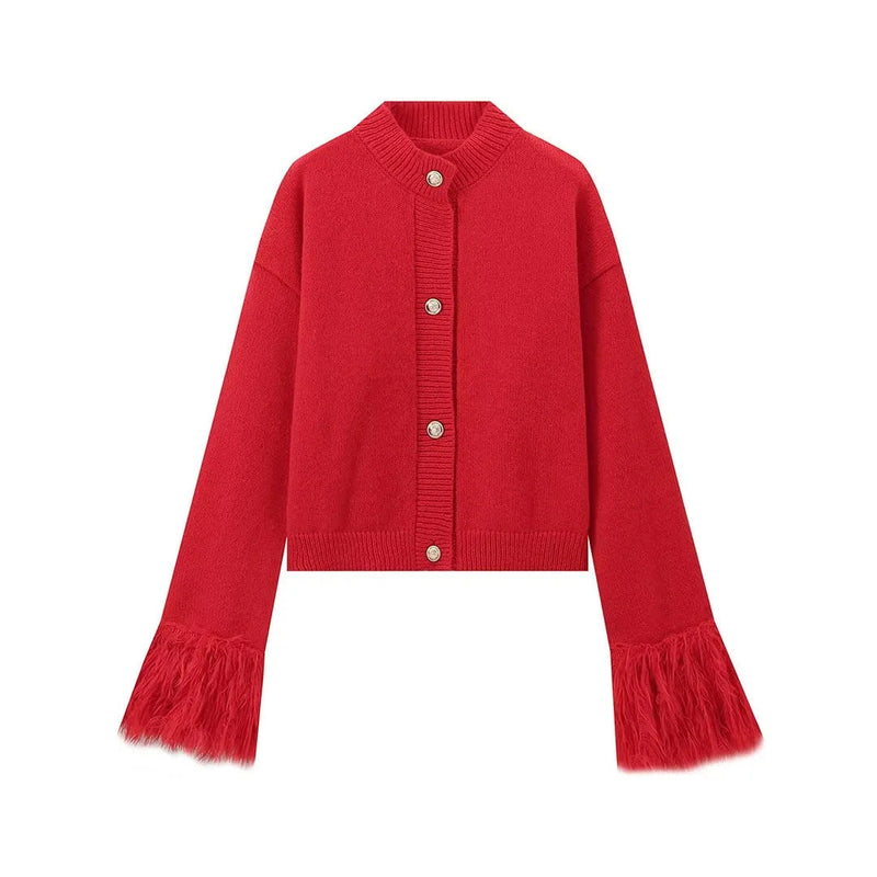 Casual Cardigan mit Fransen für Damen