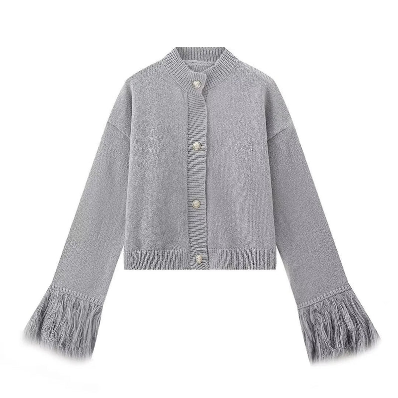 Casual Cardigan mit Fransen für Damen