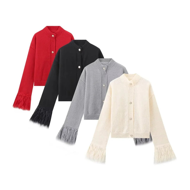 Casual Cardigan mit Fransen für Damen
