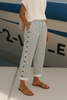 Damenhose aus Leinen-Baumwolle mit Kordelzug und Taschen