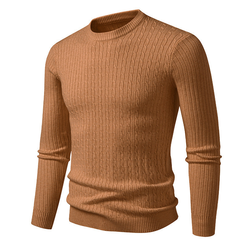 Chunky Strickpullover für Herren mit Zopfmuster