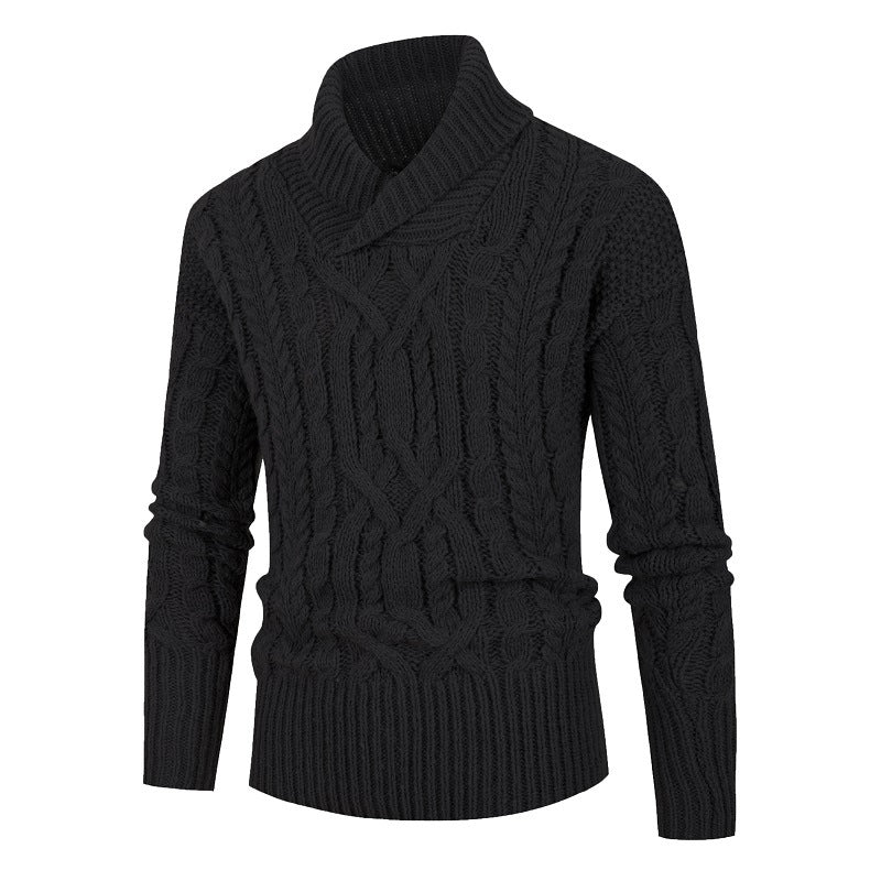 Eleganter Strickpullover mit Schalkragen für Herren