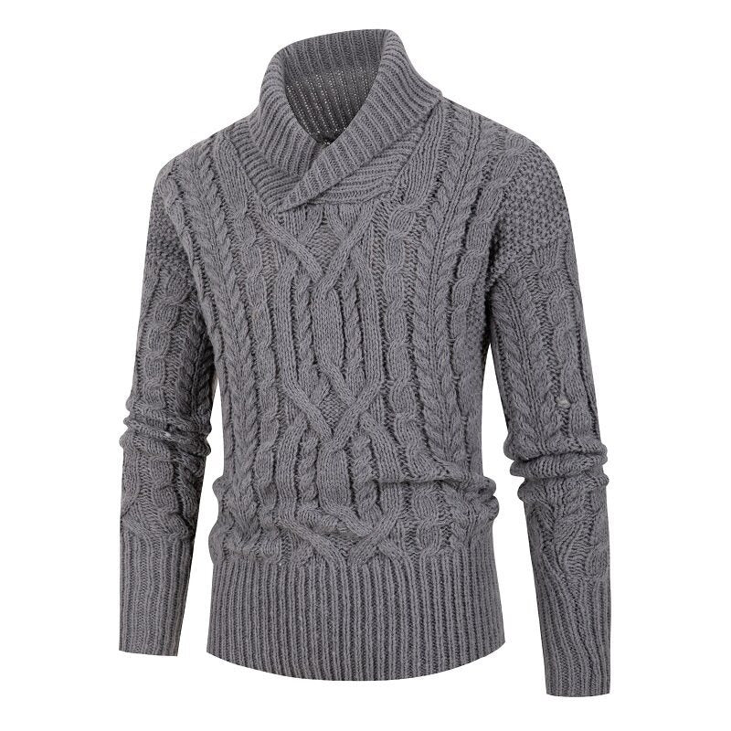 Eleganter Strickpullover mit Schalkragen für Herren