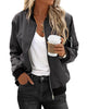 Luisa - Stylische klassische bomberjacke mit taschen