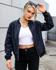 Luisa - Stylische klassische bomberjacke mit taschen